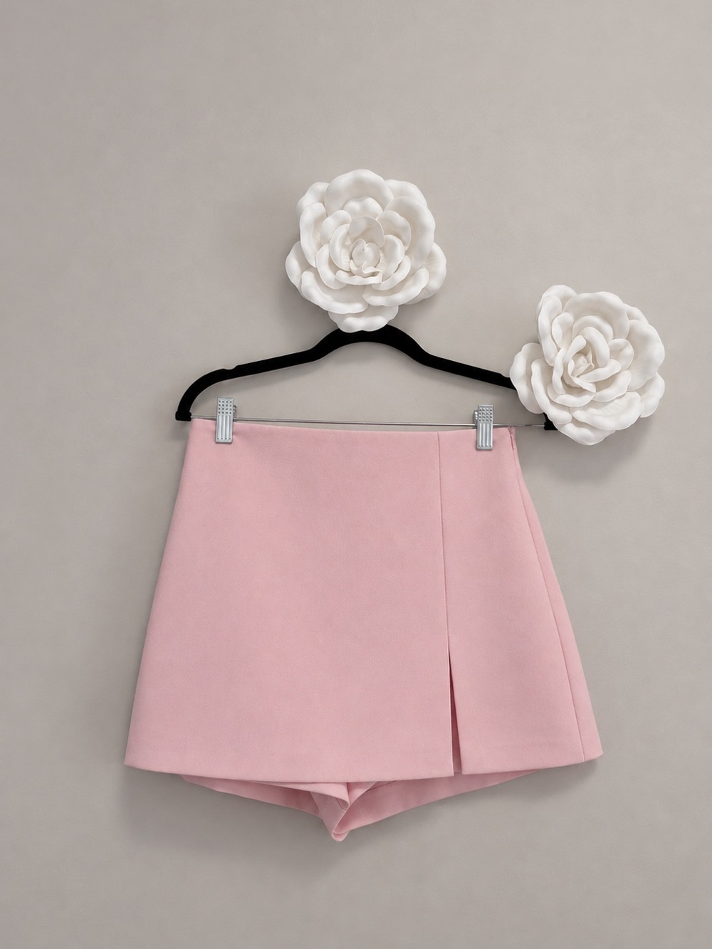 Zara Pink Skort with Front Overlay and Side Pleat